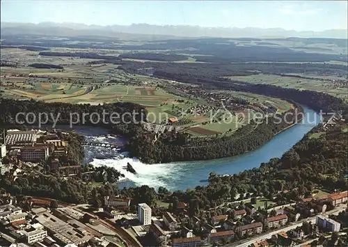 Neuhausen Rheinfall Fliegeraufnahme Kat. Schaffhausen