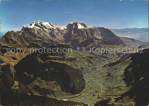 Obertoggenburg Fliegeraufnahme Starkenbach alt St. Johann Unterwasser Wildhaus Saentis  Kat. Wildhaus