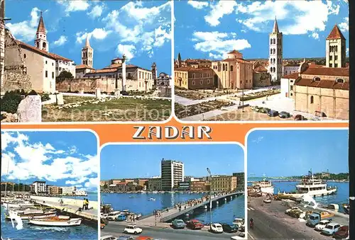 Zadar Zadra Zara Hafen Bruecke Kirche Kat. Kroatien