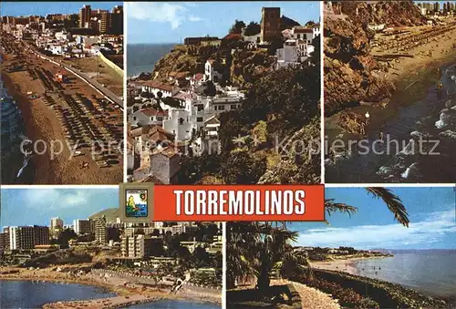 Torremolinos Strand Fliegeraufnahme Kat. Malaga Costa del Sol