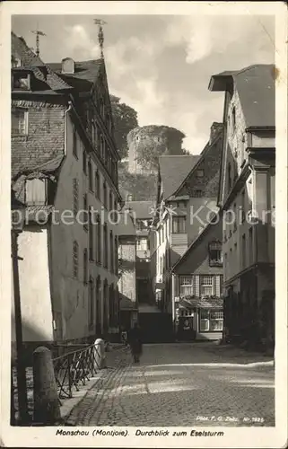 Foto Zeitz F.G. Nr. 1925 Monschau Montjoie Durchblick Eselsturm Kat. Berchtesgaden