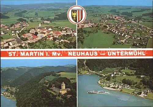 St Martin Muehlkreis Fliegeraufnahme Neuhaus Untermuehle Kat. St Martin im Muehlkreis