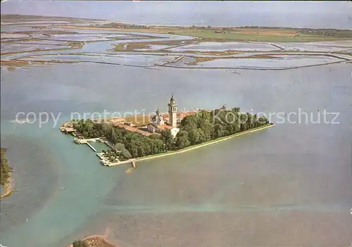 Grado Fliegeraufnahme Lagune Isola di San Maria di Barbana Kat. Italien