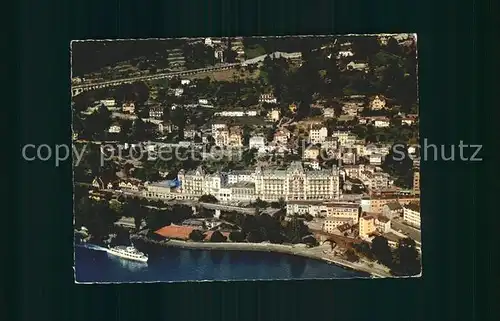 Territet Montreux Fliegeraufnahme Le Grand Hotel / Montreux /Bz. Vevey
