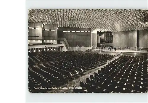 Bonn Rhein Beethovenhalle Grosser Konzetsaal Kat. Bonn