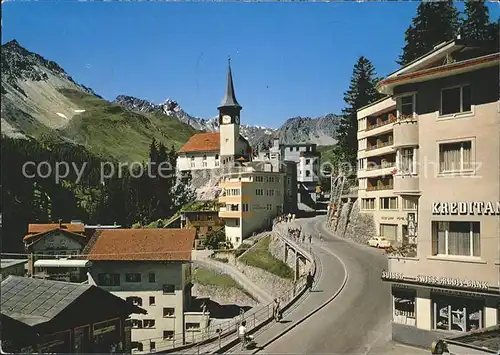 Arosa GR Dorfstrasse Kirche  Kat. Arosa