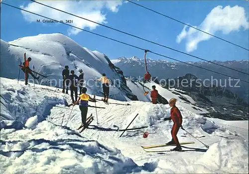 Stilfserjoch M. Cristallo Ski Sessellift  Kat. Italien