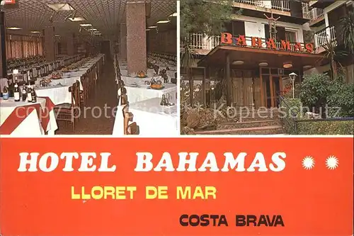 Lloret de Mar Hotel Bahamas  Kat. Costa Brava Spanien