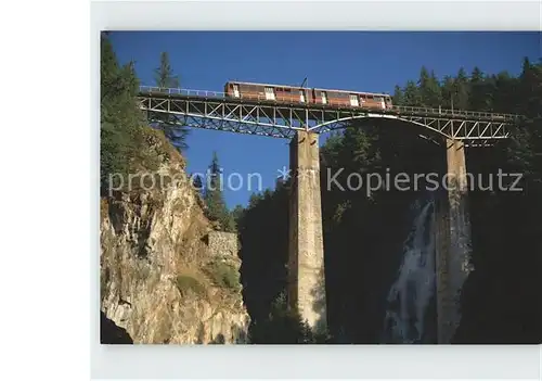 Gornergratbahn Findelbach Bruecke Zermatt Wallis  Kat. Gornergrat