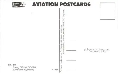 flugzeuge zivil TEA Boeing 737 2M8 OO TEH. Kat. Airplanes Avions