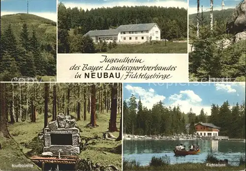 Neubau Fichtelberg Jugendheim des Bayer Landessportverbandes Ochsenkopf Schneeberg Naabquelle Fichtelsee Kat. Fichtelberg