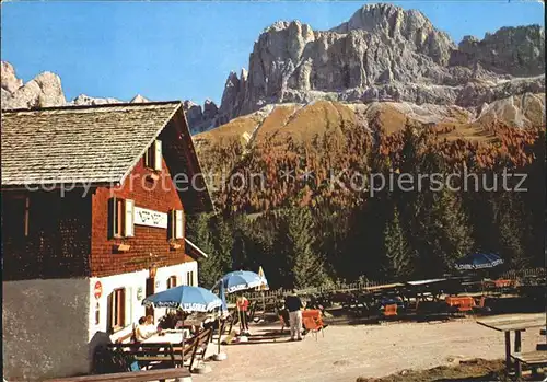 Kaltern Caldaro Nigerhuette Terrasse am Rosengarten Kat. Kaltern am See Suedtirol