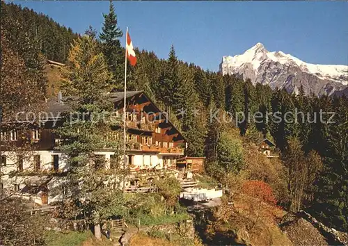 Grindelwald Jugendherberge Grindelwald mit Wetterhorn Kat. Grindelwald