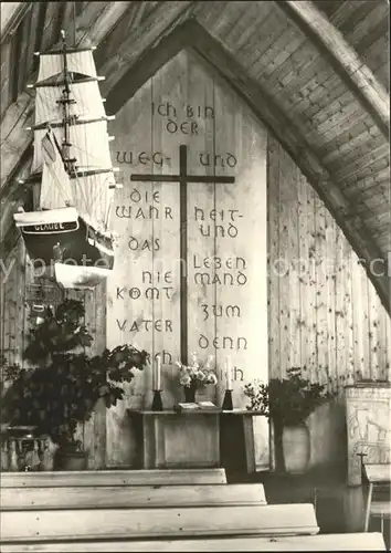 Ahrenshoop Ostseebad Kirche innen Kat. Ahrenshoop