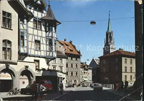 St Gallen SG Gallusstrasse mit St Laurenzenkirche Kat. St Gallen