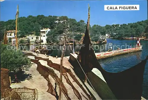 Cala Figuera Mallorca Vista del puerto Hafen Kat. Spanien