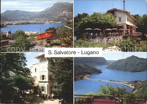 Monte San Salvatore Funicolare Albergo Terrazza vista su Melide Lago di Lugano Kat. 
