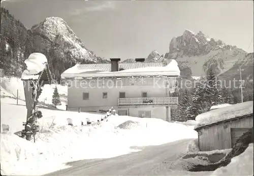 Prags gegen Duerrenstein Haus Cilly Winterpanorama Kat. Pragser Tal