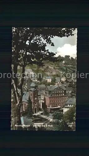 Monschau Montjoie Rotes Haus und Evangelische Kirche  Kat. Monschau