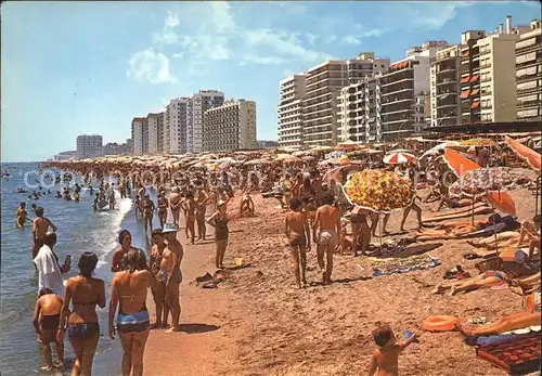 Fuengirola Costa del Sol Teilansicht vom Strand aus Kat. Spanien