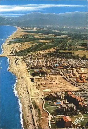 Saint Cyprien Plage Fliegeraufnahme Kat. Saint Cyprien Pyrenees Orientales