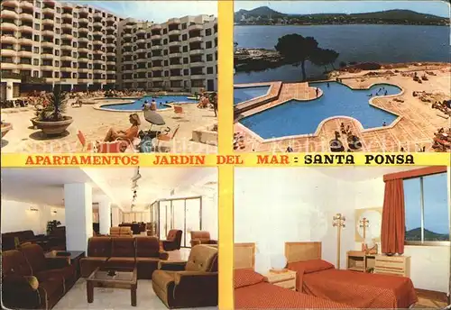 Santa Ponsa Mallorca Islas Baleares Apartamentos Jardin del Mar Ses rotes velles Kat. Calvia