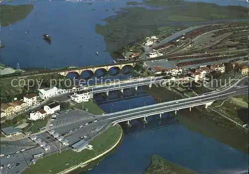 Irun Vista aerea de los Puentes Internacionales Kat. Spanien