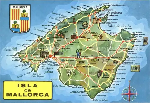 Mallorca Lageplan Kat. Spanien