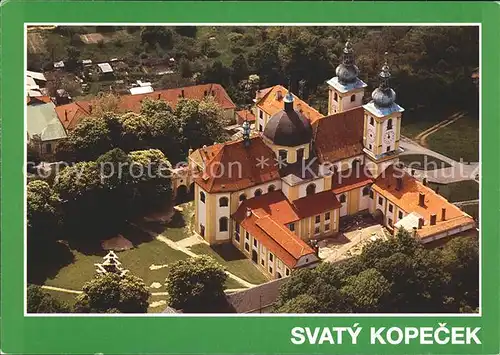 Svaty Kopecek Olomouce Fliegeraufnahme mit Kirche Kat. Tschechische Republik