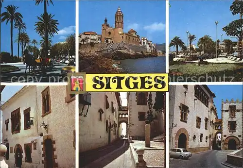 Sitges Stadtansichten Pferdekutsche 