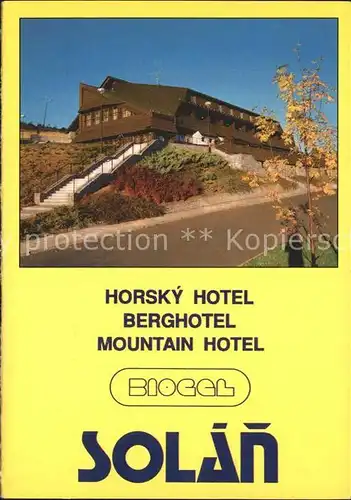 Velke Karlovice Horsky Hotel Biocel Solan Kat. Gross Karlowitz