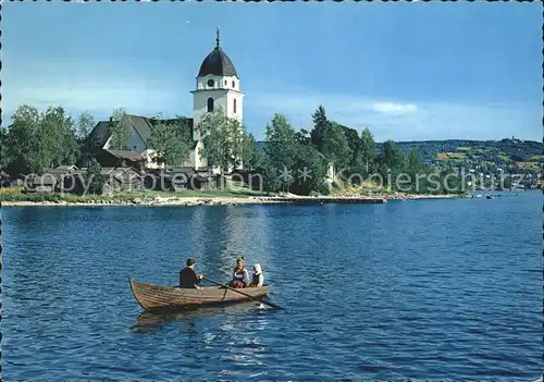Dalarna Kirche Boot  Kat. Schweden