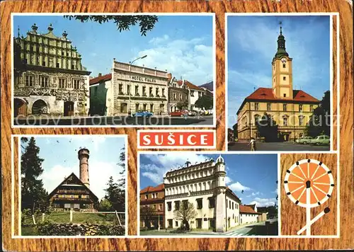Susice Teilansichten Hotel Turm Kat. Tschechische Republik