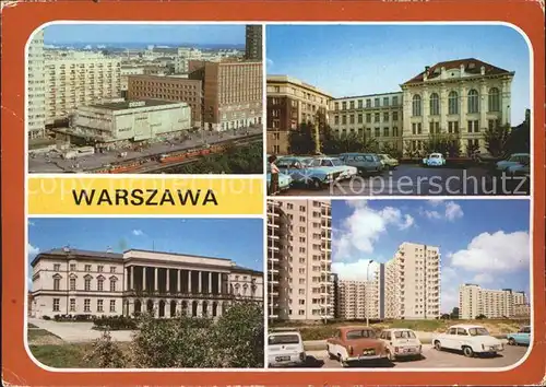 Warszawa Teilansichten Palast Siedlung Hochhaeuser Kat. Warschau Polen