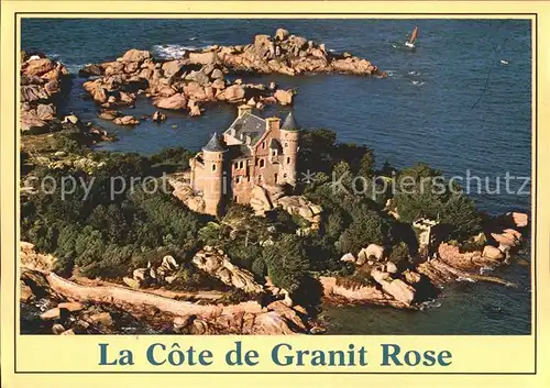Costaeres Chateau La Cote de Granit Rose vue aerienne