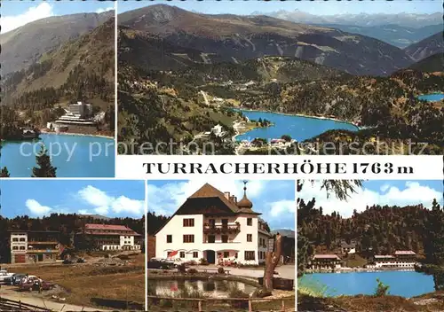 Turracher Hoehe Ferienhotel Hotel Hochschober Berghotel Seehotel See Fliegeraufnahme Kat. Reichenau Kaernten