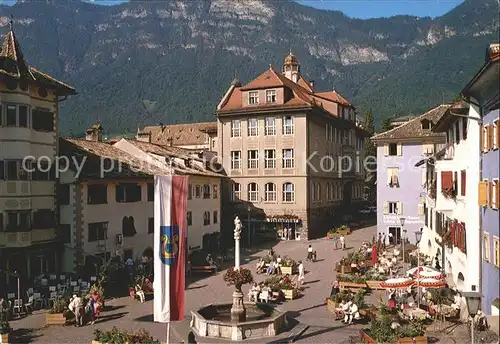 Kaltern Weinstrasse Tirol Dorfplatz mit Mariensaeule Kat. 