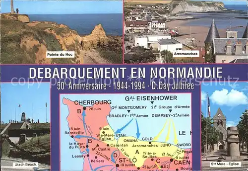 Normandie Region Debarquement Utach Beach Arromanches Pointe du Hoc Kat. Rouen