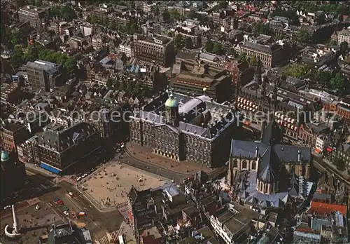 Amsterdam Niederlande Kon Paleis Nieuwe Kerk Fliegeraufnahme Kat. Amsterdam