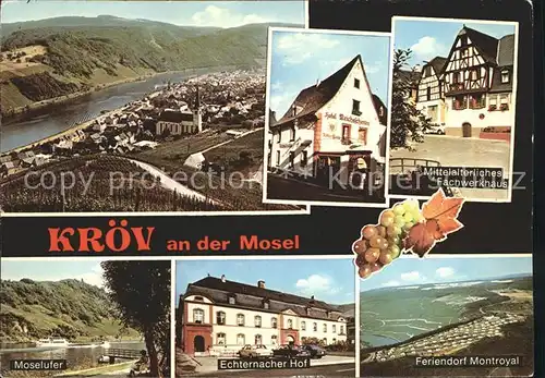 Kroev Mosel Fachwerkhaus Montroyal Echternacher Hof Moselufer  Kat. Kroev