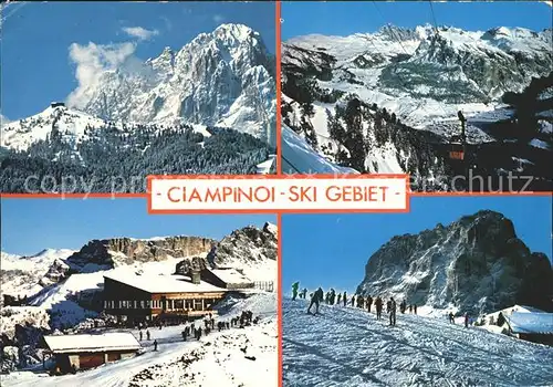 Val Gardena Ciampinoi Ski Gebiet Luftseilbahn Kat. Italien