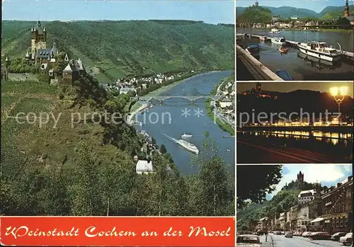 Cochem Mosel Schloss Strassenmotiv Hafen Kat. Cochem