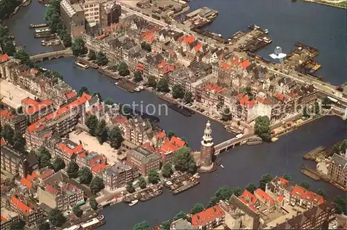 Amsterdam Niederlande Fliegeraufnahme Montelbaanstoren Kat. Amsterdam