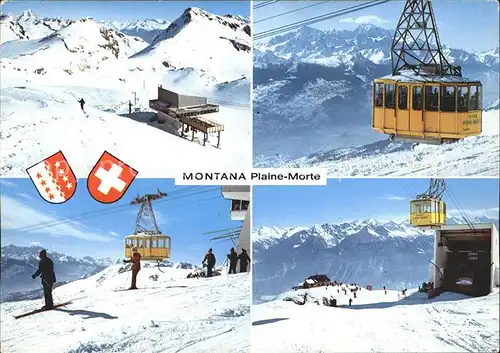 Montana VS Plaine Morte Seilbahn Skigebiet Kat. Montana