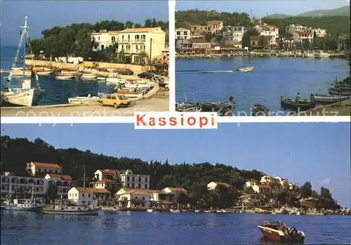 Kassiopi Hafenpartie Ansicht vom Meer aus
