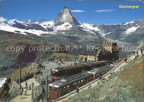 Gornergratbahn Station mit Matterhorn Kat. Gornergrat