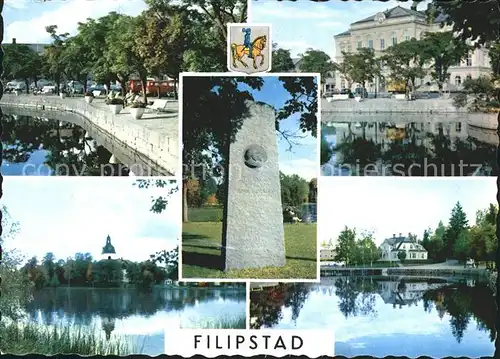 Filipstad Vaermland Uferstrasse Denkmal Schloss See