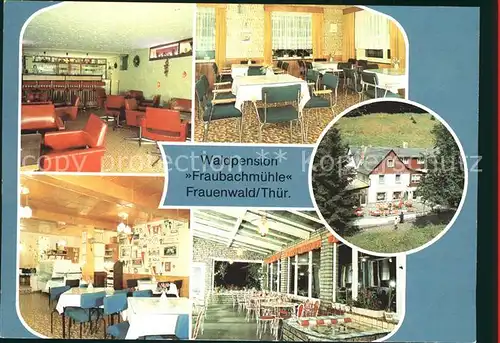 Frauenwald Thueringen Waldpension Fraubachmuehle Restaurant Kat. Frauenwald