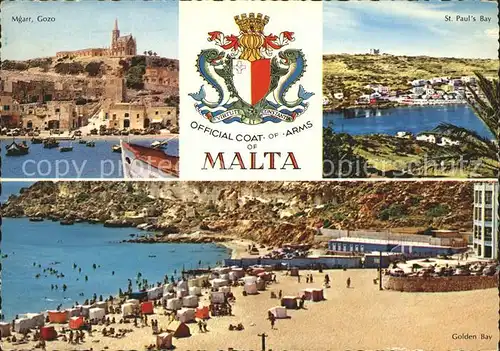 Gozo Malta Golden Bay Sankt Paul`s Bay  Kat. Malta
