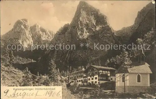 Kufstein Tirol Hinterbaermbad Kaisergebirge Kat. Kufstein